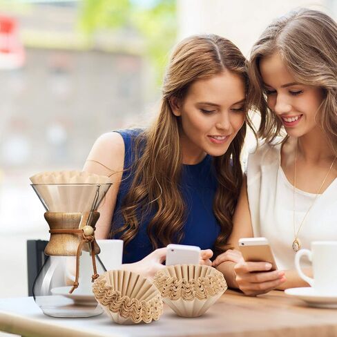 1-4 أكواب مصفاة قهوة سلة قابلة للتحلل البيولوجي مرشحات سلة قابلة للاستعمال مرة واحدة من فلاتر القهوة الورقية للاستخدام في المكتب المنزلي بلون بني طبيعي 100 قطعة in Saudi Arabia