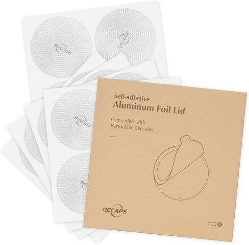 RECAPS Aluminum Foils Lids Seals Reuse Coffee Pods, 100 pcs in Kuwait