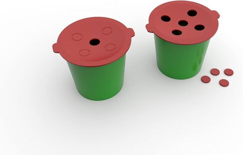 كوب JavaJig القابل لإعادة الاستخدام (6 JavaJigs؛ 180 فلتر) 2.0 متوافق - كوب K القابل لإعادة الملء الخاص بنا من أجل Keurig يستخدم الضغط لتحضير كوب قهوة لذيذ وصحي وفعال من حيث التكلفة وصديق للبيئة مصنوع في الولايات المتحدة الأمريكية in Saudi Arabia
