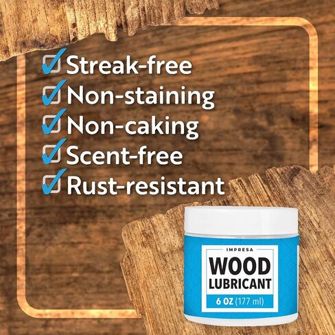 Wood Lubricant for Home DIY Projects - Multi-Purpose Semi Paste Wax for Wood - Drawer & Door Hinge Lubricant - Loosen Drawer Slide - Restore & Preserve Wooden Slide - Non Spray Lubricant - 6oz in Saudi Arabia