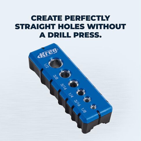 Kreg KDG-6000 Drilling Guide - Portable Drill Guide - 6 Hardened Drill Guides - Craftsman Tools - Carpentry Tools & Accessories in Saudi Arabia