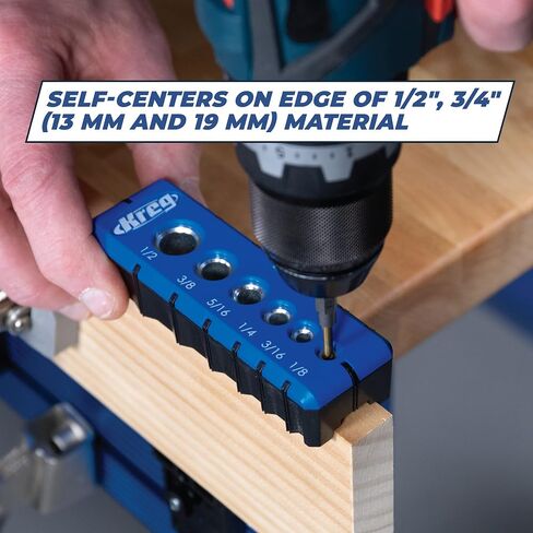 Kreg KDG-6000 Drilling Guide - Portable Drill Guide - 6 Hardened Drill Guides - Craftsman Tools - Carpentry Tools & Accessories in Saudi Arabia