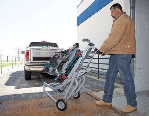 Bosch T4B Portable Gravity-Rise Miter Saw Stand with Wheels, 18' Material Capacity in Saudi Arabia