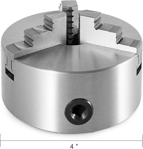 VEVOR K11-100 مخرطة تشاك 4 "، مخرطة معدنية تشاك ذاتية التمركز 3 فك، مخرطة تشاك مع مجموعتين من الفكين، لآلات الطحن in Kuwait