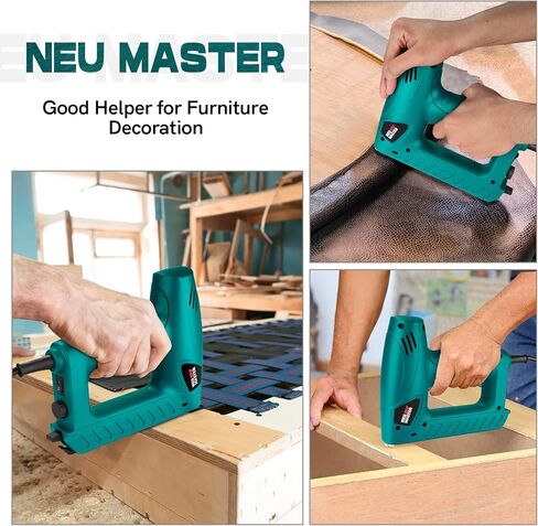 دباسة مسامير كهربائية NEU ماستر N6013 مع مقبض امان قابل للتعديل من نيو ماستر للتنجيد وتحسين المنزل in Kuwait