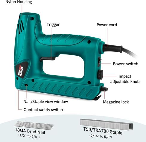دباسة مسامير كهربائية NEU ماستر N6013 مع مقبض امان قابل للتعديل من نيو ماستر للتنجيد وتحسين المنزل in Kuwait