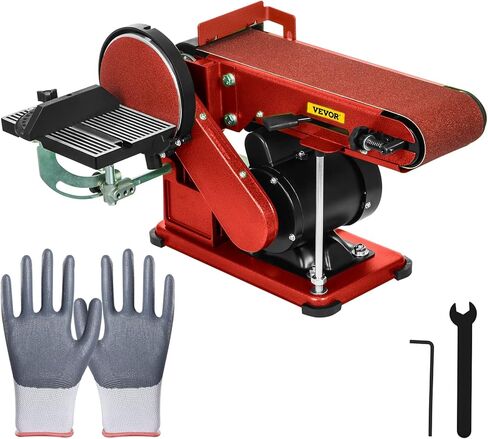 VEVOR Belt Sander, 4 x 36in. Belt Sander and 6in. Disc Sander Combo, 375W Benchtop Belt Disc Sander with Built-In Dust Collection, Powerful Bench Sander for Woodworking in Kuwait