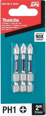 ماكيتا E-00789 Impact XPS™ #3 فيليبس 2 بوصة لقمة الطاقة، 3/pk in Kuwait