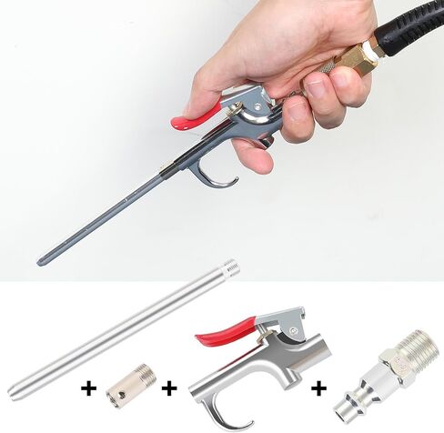 WYNNsky Air blow Gun Kit, 2PCS Air Flow Extensions, 4PCS Nozzle Tip, 13PCS Air Compressor Accessories Kit in Saudi Arabia