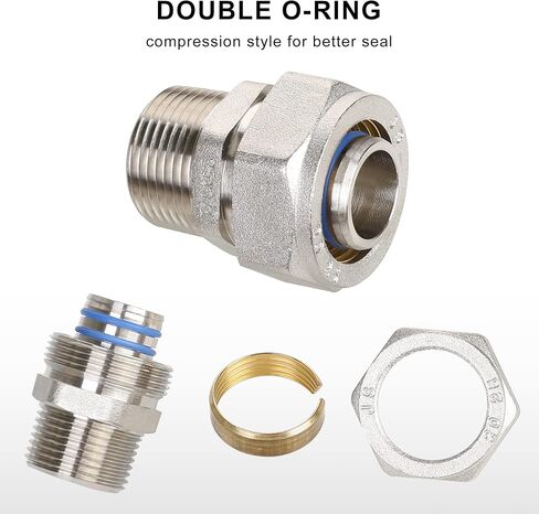 Straight Fitting for 3/4-Inch Tubing with 3/4-Inch Male NPT Thread Use with Air Piping System in Saudi Arabia