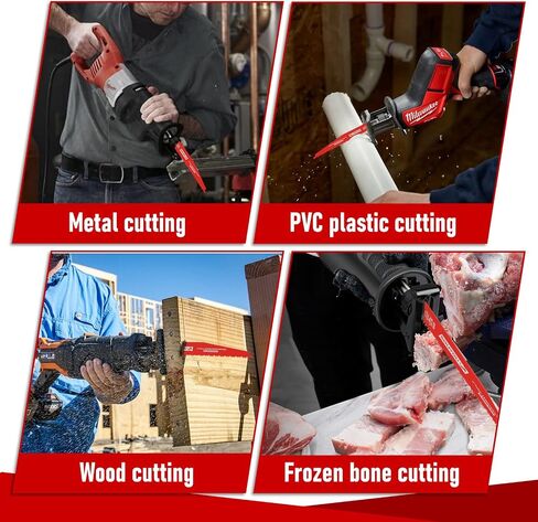 25 Pack 6 in 14/18 TPI Bi-Metal Reciprocating Saw Blades with Organizer Carbide Alloy Steel for Automobile Dismantling Metal Steel Cutting Non-Stick Coated for Less Heat for 1/16-5/16 Medium Metals in Saudi Arabia