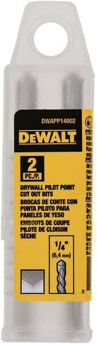 DEWALT DWAPP14002 1/4IN DRYWALL PILOT POINT CUT OUT BIT 2 Pack in Saudi Arabia