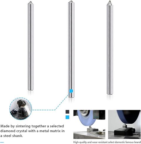 لقمة نقش ماسية، لقمة توجيه CNC مقاس 1/8 بوصة، 60/90/120 درجة، أداة طحن ونحت للحجر المعدني in Kuwait