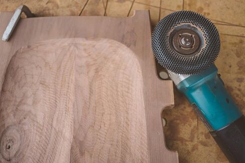 طبق Kutzall Extreme Shaping - خشن، 4-1⁄2 بوصة (114.3 مم) قطر × 7⁄8 بوصة (22.2 مم) التجويف - ملحق طاحونة زاوية النجارة لديوالت، بوش، ميلووكي، ماكيتا. كربيد التنجستن الكاشط، DW412X90 in Kuwait