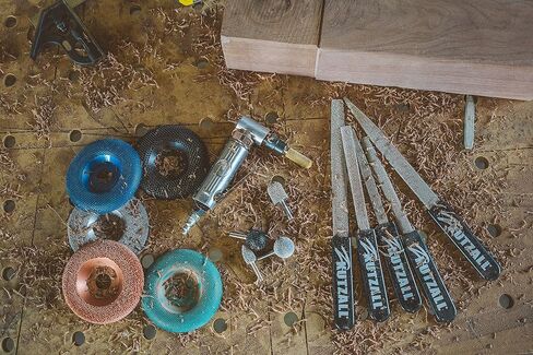 طبق Kutzall Extreme Shaping - خشن، 4-1⁄2 بوصة (114.3 مم) قطر × 7⁄8 بوصة (22.2 مم) التجويف - ملحق طاحونة زاوية النجارة لديوالت، بوش، ميلووكي، ماكيتا. كربيد التنجستن الكاشط، DW412X90 in Kuwait