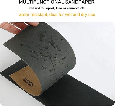 VERONES 90 Pcs 400 to 3000 Grit Wet Dry Sandpaper Assortment 9x3.6 Inch | Automotive Sanding - Furniture Finishing - Wood Turing Finishing and More, Wet Dry Use in Saudi Arabia