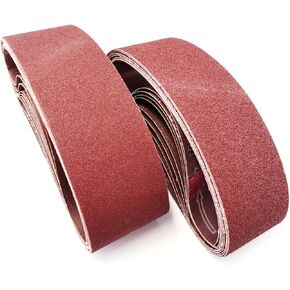 Aiyard 3/8 x 13 Inch Aluminum Oxide Sanding Belts, 40/60/80/120/180/240 Assorted Grits Abrasive File Belts for Air Belt Sander, 24-Pack in Kuwait