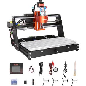 VEVOR CNC Router Machine, 120W 3 Axis GRBL Control Wood Engraving Carving Milling Machine Kit, 300 x 200 x 60 mm/11.8 x 7.87 x 2.36 in Working Area 10000 RPM for Wood Acrylic MDF PVC Plastic Foam