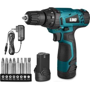 Electric Drilling Machine, Cordless Drilling Machine，12V Drill Driver with w/Li-ion Battery/Charger，for Torpedo Level, Wire Pliers for Wood, Furniture Installation