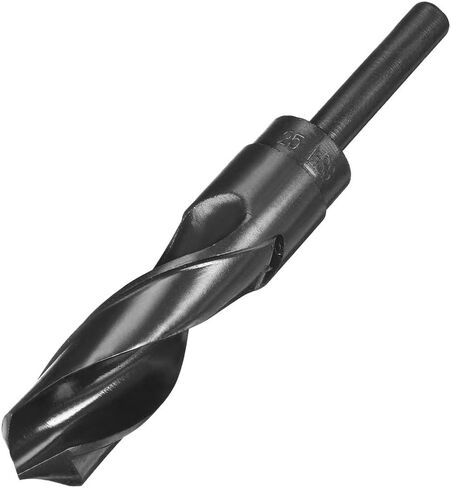 uxcell Reduced Shank Drill Bit 20.5mm Black Nitride Coated with 1/2 Inch Straight Shank, High Speed Steel HSS 9341 Twist Drill Bit for Stainless Steel Alloy Metal Plastic in Saudi Arabia