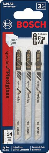 BOSCH T101A3 3-Piece 4 In. 14 TPI Special for Plexiglas T-Shank Jig Saw Blades in Saudi Arabia