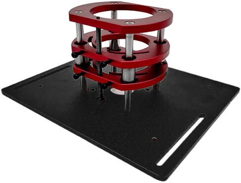 Router Lift, Aluminum Alloy Router Lift System with Stainless Steel Rod, 4 Jaw Clamping, Router Lift Base for 64 to 66mm Diameter Motors in Kuwait