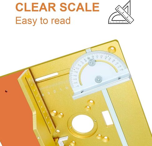 4PCS Router Table Insert Plate with Miter Gauge, Aluminium Alloy Wood Router Flip Plate for Woodworking, Wood Milling Flip Board for Wood Router Trimmer in Kuwait