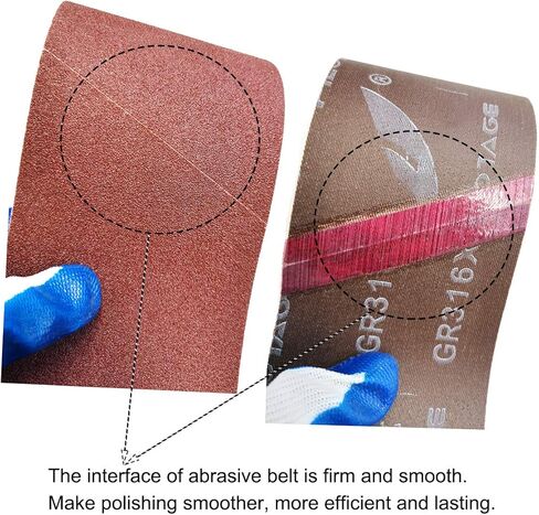 Aiyard 3/8 x 13 Inch Aluminum Oxide Sanding Belts, 40/60/80/120/180/240 Assorted Grits Abrasive File Belts for Air Belt Sander, 24-Pack in Kuwait