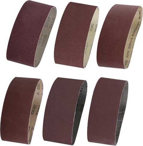 30 Pack Sanding Belts 120 240 400 600 800 1000 Grits 5PCS per size High Performance Silicon Carbide Sanding Belts (1 x 30 Inch) in Kuwait