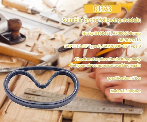 PJ373 Replacement Air Compressors Belt for Husky Air Compressors H1504ST A700062 Pumps - 3 Pack in Saudi Arabia