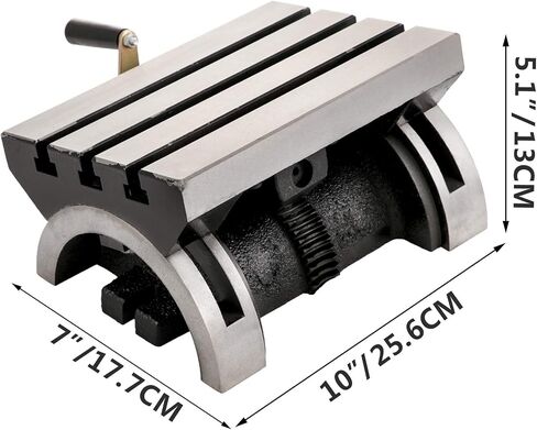 BestEquip Tilting Milling Table 10x7inch Tilting Angle Milling Machine 0-80°Adjustable Swivel Angle Plate with 3 T-slots and an Adjustable Crank Handle Heavy Duty Tilting Milling Machine for Grinding in Kuwait