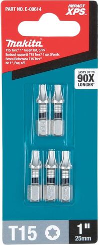 Makita E-00614 Impact XPS™ T15 Torx 1" Insert Bit, 5/pk in Saudi Arabia