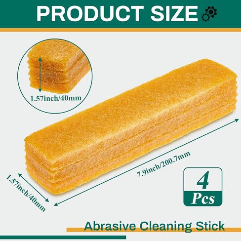 Frienda 4 Pcs Sandpaper Cleaner Stick, 8" Long Abrasive Cleaning Stick for Sanding Discs, Sandpaper Belts, Skateboards, Natural Rubber Eraser Stick for Dirt, Debris, Clean Sander, Remove Sawdust in Saudi Arabia