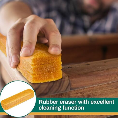Frienda 4 Pcs Sandpaper Cleaner Stick, 8" Long Abrasive Cleaning Stick for Sanding Discs, Sandpaper Belts, Skateboards, Natural Rubber Eraser Stick for Dirt, Debris, Clean Sander, Remove Sawdust in Saudi Arabia