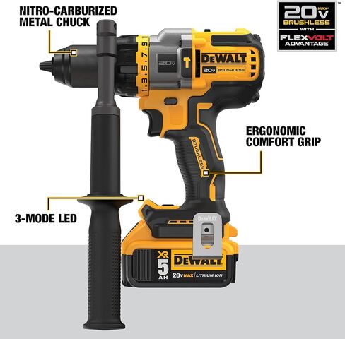 DEWALT FLEXVOLT ADVANTAGE 20V MAX* Combo Kit with Hammer Drill & Impact Driver, 5.0-Ah, 2-Tool (DCK2100P2) in Saudi Arabia