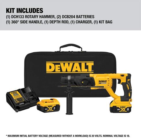 DEWALT DCH133M2 20V Max XR Brushless 1" D-Handle Rotary Hammer Kit in Saudi Arabia