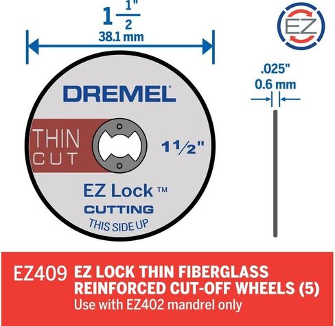 Dremel EZ409 1-1/2-Inch EZ Lock Thin Cut, Silver in Saudi Arabia