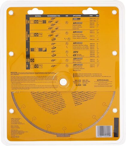 شفرة الماس للبلاط، قطع مبلل، 25.4 سم × .060 بوصة (DW4764) من شركة ديوال in Kuwait