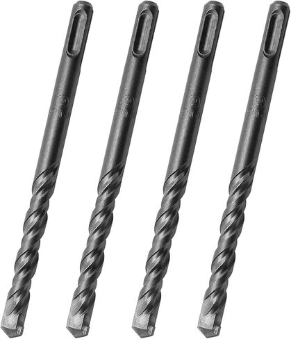 LDEXIN 4 Pcs 1/2" Diameter Rotary Hammer Drill Bits, SDS Plus Hammer Drill Bits for Concrete Masonry Wall - 5-7/8" Long in Saudi Arabia