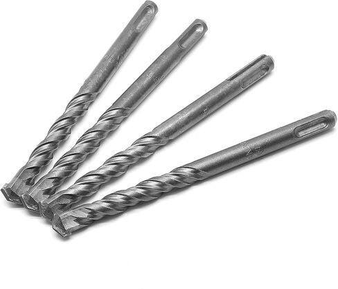 LDEXIN 4 Pcs 1/2" Diameter Rotary Hammer Drill Bits, SDS Plus Hammer Drill Bits for Concrete Masonry Wall - 5-7/8" Long in Saudi Arabia