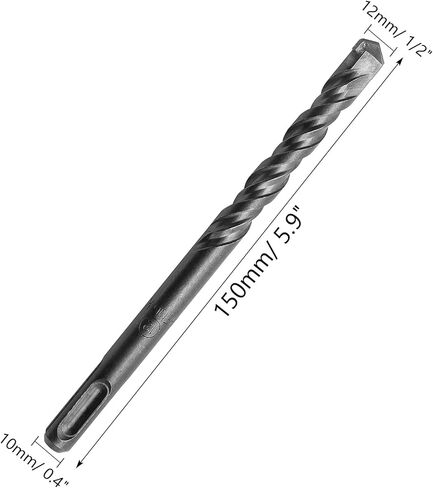 LDEXIN 4 Pcs 1/2" Diameter Rotary Hammer Drill Bits, SDS Plus Hammer Drill Bits for Concrete Masonry Wall - 5-7/8" Long in Saudi Arabia