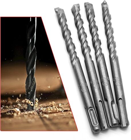 LDEXIN 4 Pcs 1/2" Diameter Rotary Hammer Drill Bits, SDS Plus Hammer Drill Bits for Concrete Masonry Wall - 5-7/8" Long in Saudi Arabia