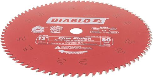 فرويد D1280X ديابلو 12 بوصة 80 سن ATB شفرة منشار متقاطع مع 1 بوصة، أحمر in Kuwait
