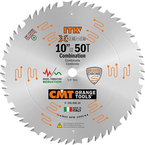 CMT 256.050.10 ITK XTreme Industrial Combination Saw Blade, 10-Inch x 50 Teeth 4 ATB + 1 FLAT Grind with 5/8-Inch Bore in Saudi Arabia