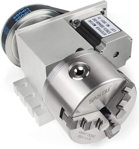 CNCTOPBAOS CNC Rotary Axis 4th Axis with 3 Jaw Chuck,K11-100mm Hollow Shaft Dividing Head Rotational A Axis,with 65mm Tailstock,Reducing Ratio:6:1 for CNC Router Lathe Engraving Milling Machine in Saudi Arabia