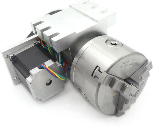 CNCTOPBAOS CNC Rotary Axis 4th Axis with 3 Jaw Chuck,K11-100mm Hollow Shaft Dividing Head Rotational A Axis,with 65mm Tailstock,Reducing Ratio:6:1 for CNC Router Lathe Engraving Milling Machine in Saudi Arabia