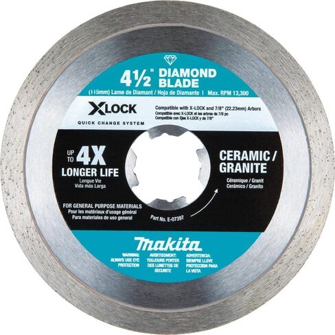 Makita E-07397 X-LOCK 4-1/2" Cont. Rim Diamond Blade for Ceramic/Granite in Saudi Arabia