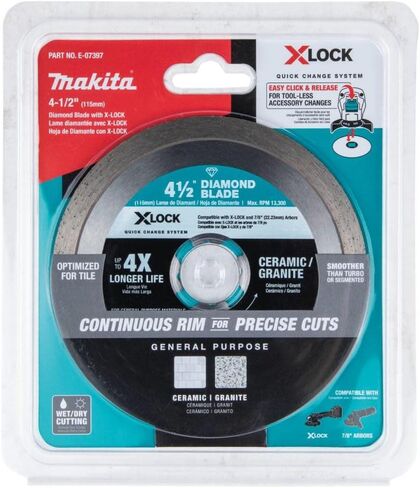 Makita E-07397 X-LOCK 4-1/2" Cont. Rim Diamond Blade for Ceramic/Granite in Saudi Arabia
