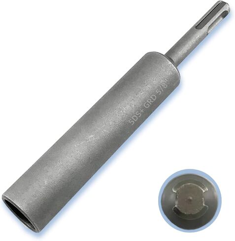 Aresmro SDS Plus محرك قضيب أرضي لقضبان التأريض 5/8 بوصة، 0.67 بوصة × 6.69 بوصة (17 × 170 مم)، ساق قطر 10 مم يناسب Bosch Dewalt Milwaukee Hilti وغيرها من مثقاب المطرقة الدوارة SDS-Plus in Kuwait