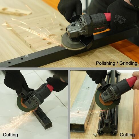مطحنة زاوية لاسلكية 20 فولت من BeHappy، مطحنة زاوية كهربائية بدون فرشاة 4-1/2 بوصة مع بطارية 4.0 أمبير وشاحن سريع، عجلات طحن 4-1/2 بوصة، عجلات قطع، أقراص رفرف ومقبض مساعد قابل للتعديل in Kuwait
